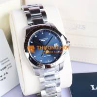 ĐH Nữ Longines Conquest Nữ, Mặt xanh Blue, Lịch Moonphase - Cọc số Kim Cương - Mới 100%