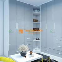 Tủ Quần Áo Acrylic Bóng Gương Chữ L Hiện Đại TAR41