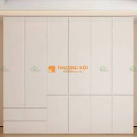 Tủ Áo MDF Melamine Trắng TA78 - Thiết Kế Hiện Đại, Tinh Tế | Nội Thất Bảo Nam