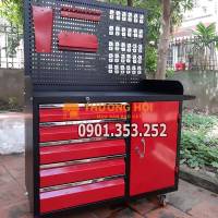 Tủ dụng cụ 6 ngăn màu đỏ đen