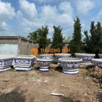 Chậu hoa dán sành sứ - chậu khảm sành - cẩn miễng