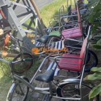 Xe ba bánh inox, màu bạc, trẻ em: xích lô mini