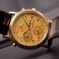 Đồng hồ NTV chronograph pim kim trôi vàng óng ánh