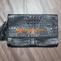 Clutch cầm tay da cá sấu thật