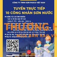 CTY TNHH SƠN PASCO VIỆT NAM TUYỂN TRỰC TIẾP 10 NAM CÔNG NHÂN SƠN NƯỚC