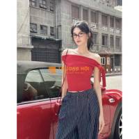 KIDO STUDIOWEAR - Áo Trễ Vai Thun size M