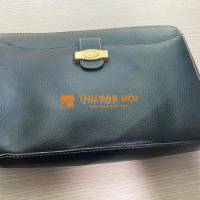 Cluth Dunhill màu đen da bò hạt