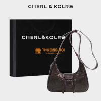 Túi xách da nâu thời thượng hiệu Cherlklors