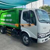 XE ÉP RÁC 6 KHỐI HINO E5 - Thùng Inox - Van nảy