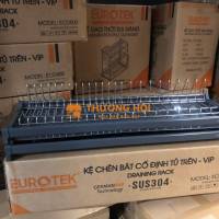 Kệ Bát Đĩa Cố Định VIP 2 Tầng Eurotek, Chất Liệu Inox 304 Cao Cấp, An Toàn, Không Độc Hại