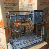 Kệ Dao Thớt Đa Năng Eurotek, SUS 304 Cao Cấp, Bề Mặt Điện Hóa, Xước Mờ