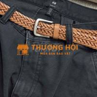 Pass thắt lưng xách tay da thật, bản vừa ạ