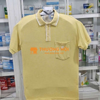 Áo thun Polo Hangten màu vàng phối