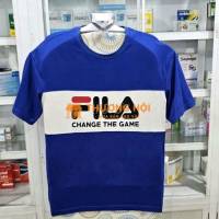 Áo thun cổ tròn Fila màu xanh biển