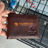 Ví da bò Polo Usa nguyên vân da bò dày