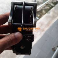 Thắt lưng da bò si conhand chỉ khâu viền 120cm