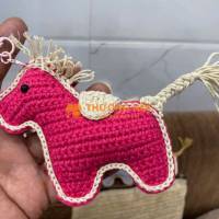 Handmade: móc khoá con ngựa hàng thủ công móc tay