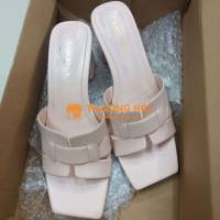Dép cao gót hồng phớt 7 phân Size 35 Sablanca