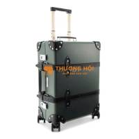 Vali Carry On Green Black - Vulcanised Fibreboard