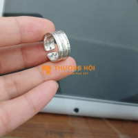 Nhẫn bạc nữ kiểu freesize cá tính