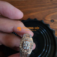Nhẫn bạc kim cương moissanite