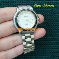 Đồng hồ uni máy Thụy, mặt đính 3 viên kim cương.