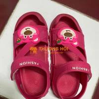 giày sandal gấu lotso hồng cho bé gái