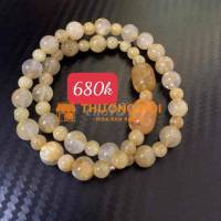 chuỗi quấn 2 thạch anh tóc vàng kèm lu thống