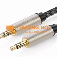 Ugreen 40782 – Cáp âm thanh 3.5mm 2 đầu dương bọc kim loại – 3M, Màu Đen | Có sẵn, Giá rẻ