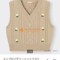 Áo gile len GU order Nhật mới 95%