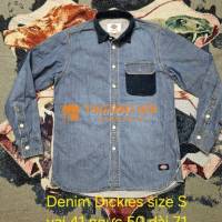 Sơmi jeans denim Dickies size S chất dày