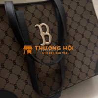 Túi Tote Nữ, màu Nâu/Đen