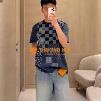 Áo Phông Nam LV Ô Xanh Cao Cấp
