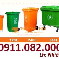 Cung cấp thùng rác phân loại, thùng rác chất lượng , thùng rác 120l 240l giá rẻ- lh 0911082000