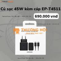 Củ sạc nhanh 45W kèm cáp EP-T4511 – chuẩn PD siêu tốc,