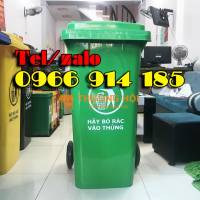 Thùng rác 120 lít HDPE bánh xe có nắp đậy