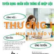 TUYỂN NHÂN VIÊN NHẬP BÁO CÁO SẢN XUẤT