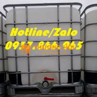 Bồn nhựa, bồn nhựa cũ 1000l độ mới cao, bồn 1000l có khung thép bao quanh