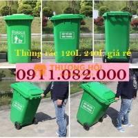 Cung cấp thùng rác giá rẻ- thùng rác đủ màu, nhựa dày chất lượng, thùng rác 120l 240l- lh 0911082000