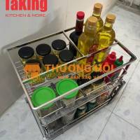 Kệ gia vị TaKing, chất liệu inox 304 cao cấp, bền đẹp, an toàn sử dụng
