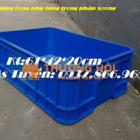 Thùng nhựa nguyên sinh HPDE, khay nhựa chịu va đập, thùng bít đựng đồ trong nhà xưởng