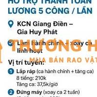 Thanh toán lương 5 ngày/1 lần - kcn giang điền