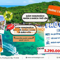 Chốt tour trong tháng 11 - Phú Quốc - Đà Lạt đều giảm cho bạn. Chỉ có tại SGC Tourist