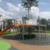 Lắp đặt thiết bị leo dây kết hợp cầu trượt tại khu vui chơi