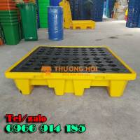 Pallet chống tràn dầu 4 thùng phuy