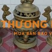 Lư đồng cao 40cm nặng 7.5kg gồm đôi nến dày