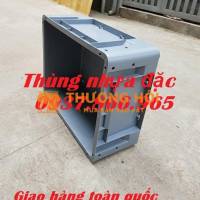 Bán thùng đặc có lỗ thoát khí dưới đáy, thùng nhựa cơ khí, khay nhựa