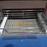 Kệ bát đĩa nan dẹt SUS 304 hiện đại, sang trọng, thẩm mỹ, chắc chắn TaKing