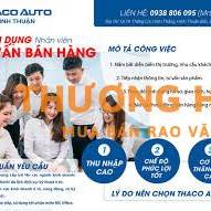 Tuyển dụng TƯ VẤN BÁN HÀNG XE Ô TÔ - THACO AUTO