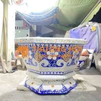 Cơ sở chậu hoa Thế Sơn - chậu hoa dán sành sứ - chậu khảm sành - cẩn miểng